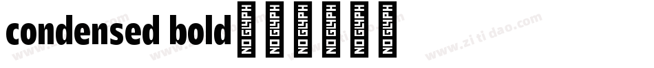 condensed bold字体转换